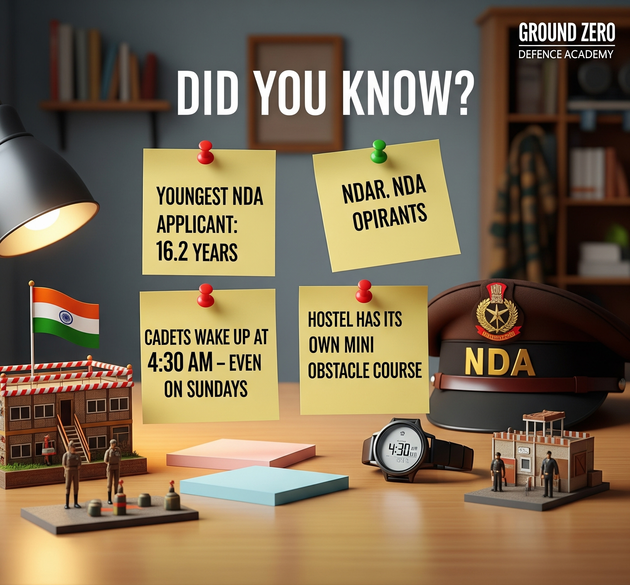 Join the Best Coaching for NDA with Schooling Option at Ground Zero Defence Academy – expert training, CBSE studies & full NDA prep under one roof.
