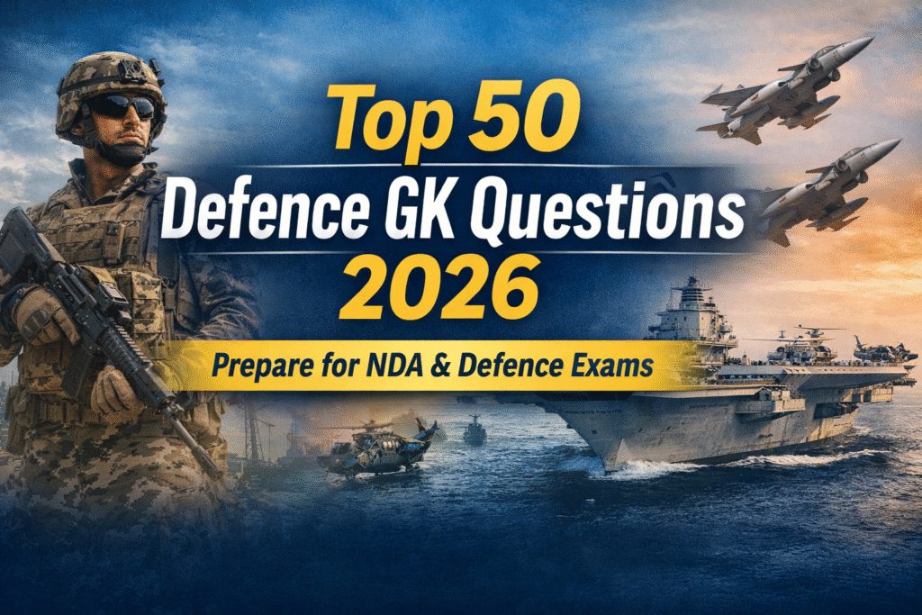 Top 50 Defence GK Questions 2026